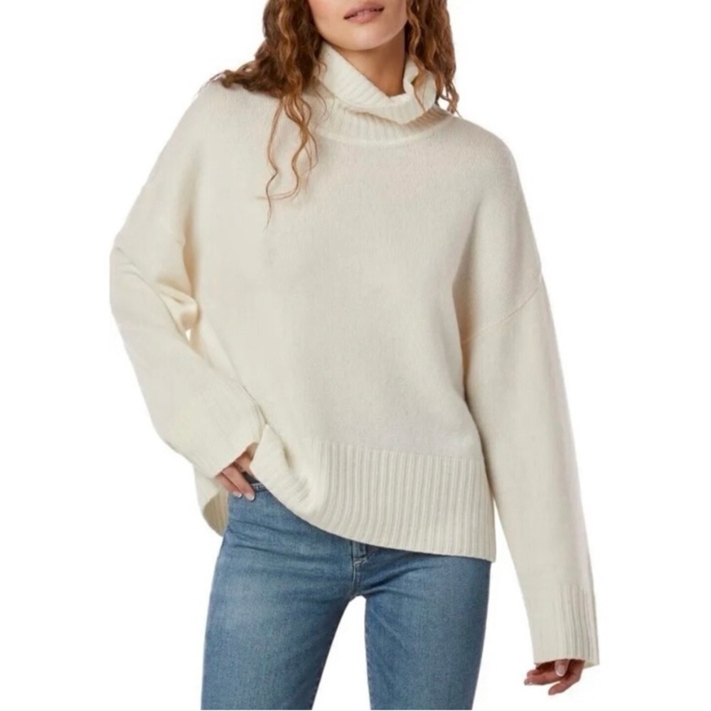 NWT Favorite Daughter Cream Wool Cashmere Blend Cowl Turtleneck Sweater - Sz XS